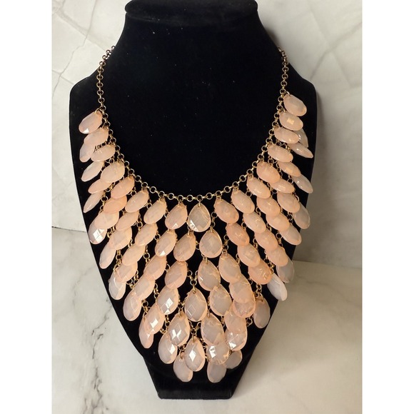 Fashion Jewelry Jewelry - fashion jewelry bib necklace statement pink faceted beads‎
